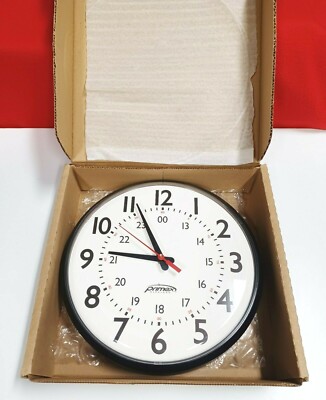 Primex 12.5'' Wireless Synchronized Wall Clock New Open Boxed Working