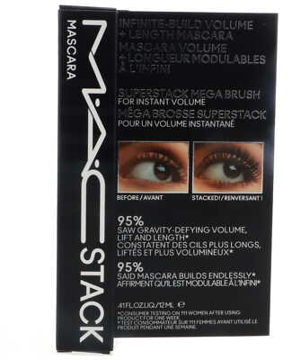 MAC MACStack Mascara Infinite-Build Volume+Length Superstack Mega Brush, 0.41 oz
