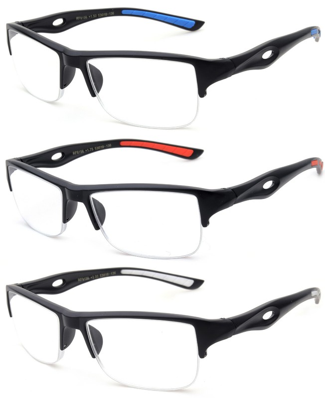 Reading Glasses Men Classic Half Rimmed Sporty Look Reader Quality