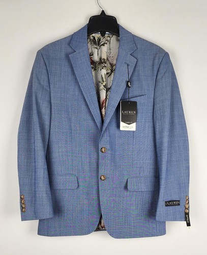 Lauren Ralph Lauren Men's Classic-Fit Ultraflex Suit Jacket Brushed Blue 38S NWT
