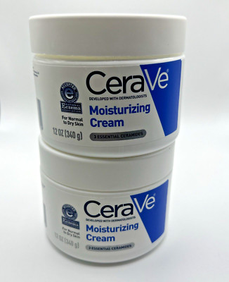 CeraVe Moisturizing Cream for Normal to Dry Skin with Hyaluronic Acid 2 Pack