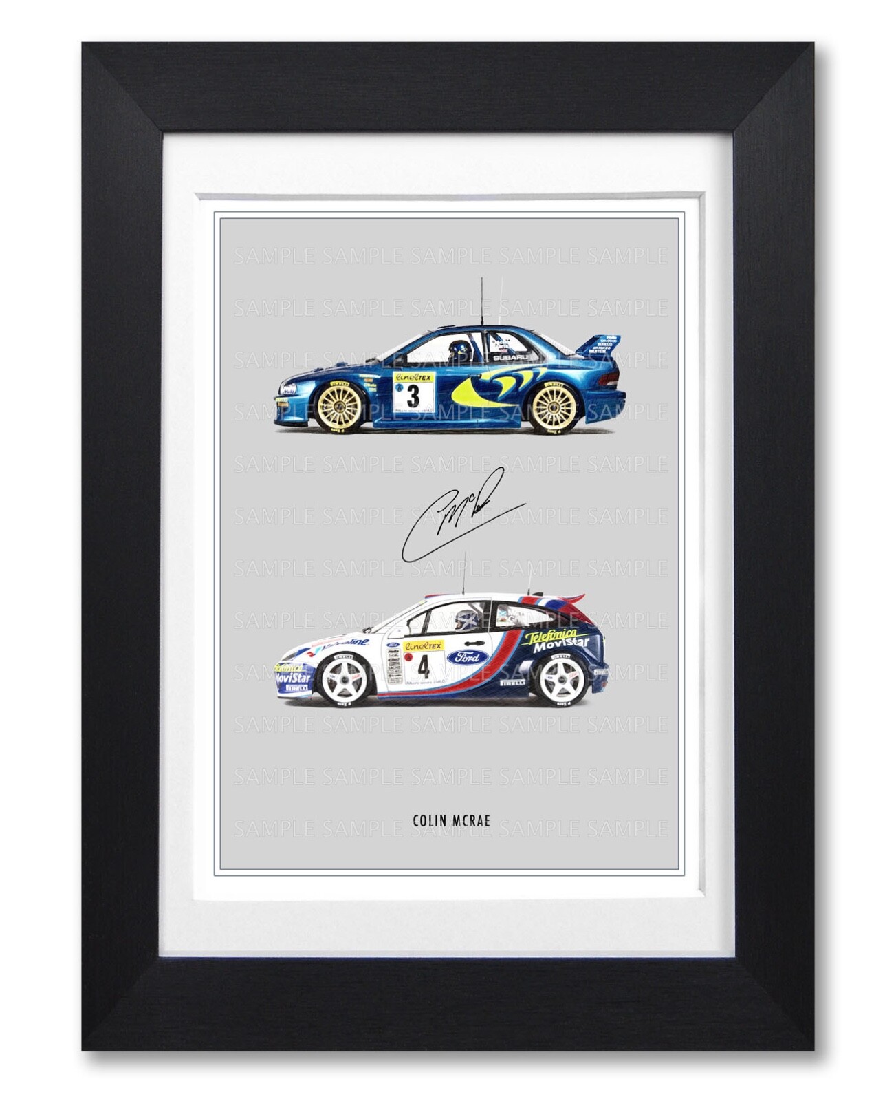 COLIN MCRAE SIGNED POSTER PRINT PHOTO AUTOGRAPH GIFT WRC RALLY