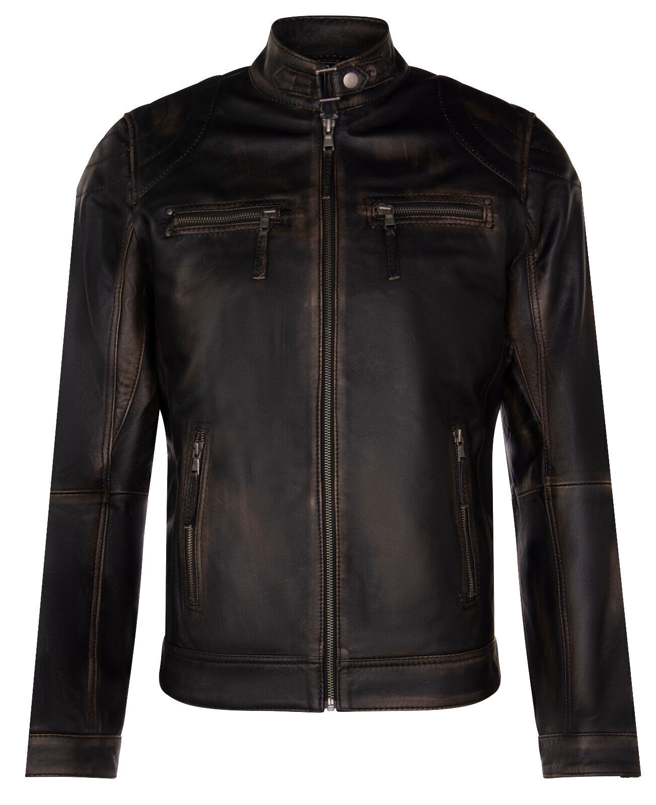 マ*ム様 vintage‼︎ Riders JKT. TT Leather 666 LEATHER WEAR LJM-10JTF TIGHT FIT JOHNNY THUNDERS COLOUR FRONT