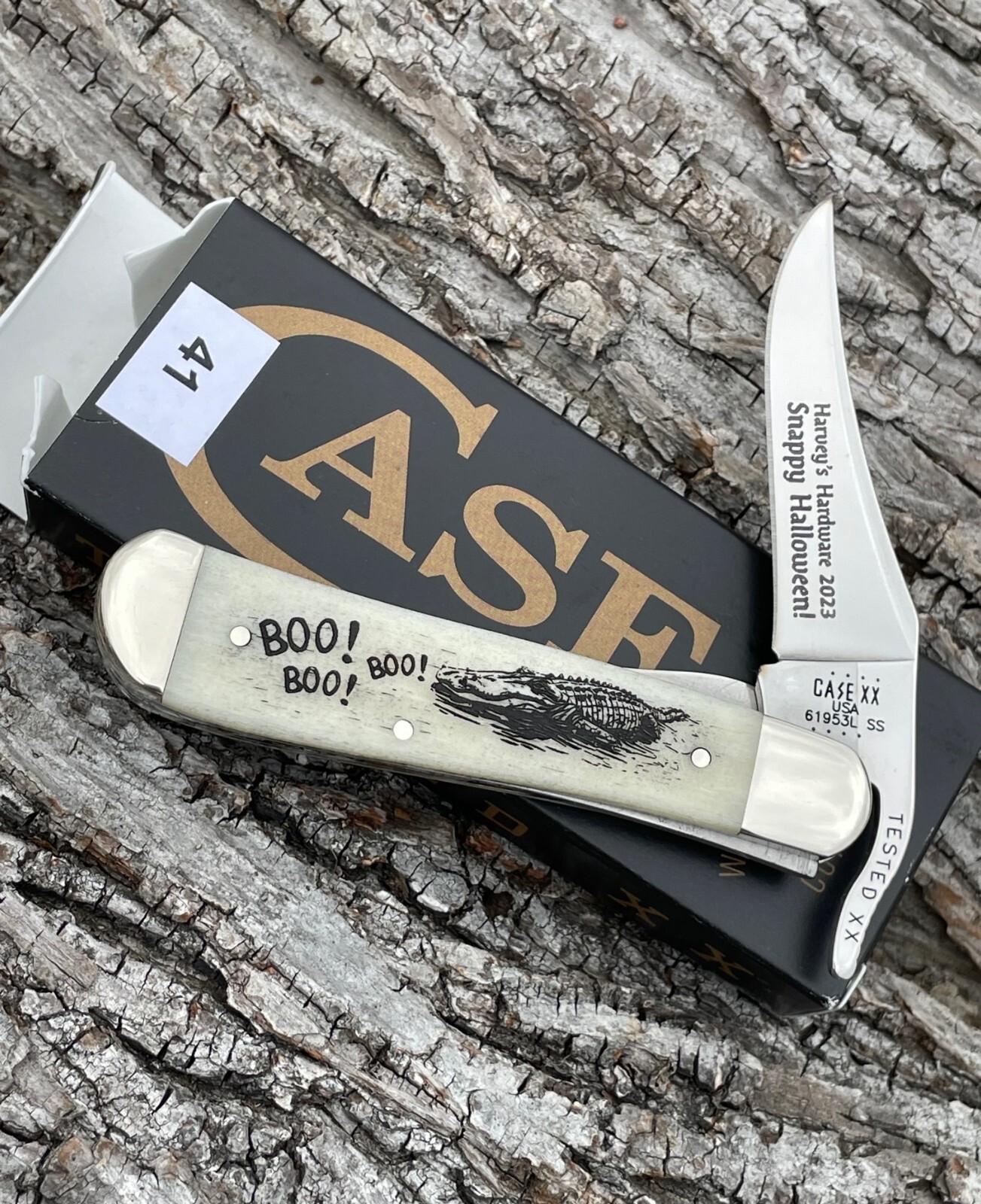 RUSSELUNO ラッセルノ XLサイズ　SUS★LOVE★JUN CASE XX *d SFO 2023 NATURAL BONE BOO! BOO! BOO! GATOR