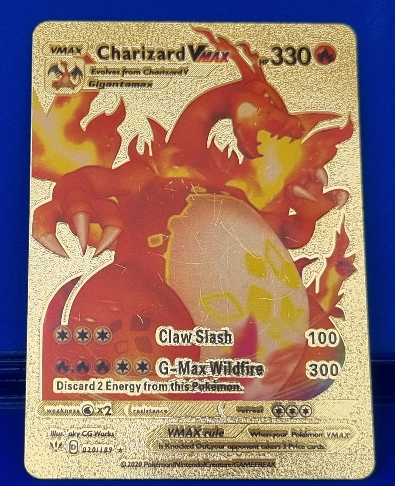 Charizard Vmax 020/189 Gold Color English Pokemon Card | eBay