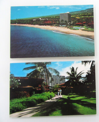 USA Postcards Lot 2 x Maui Hawaii Kaanapali Beach Royal Lahaina Resort ~1960/70