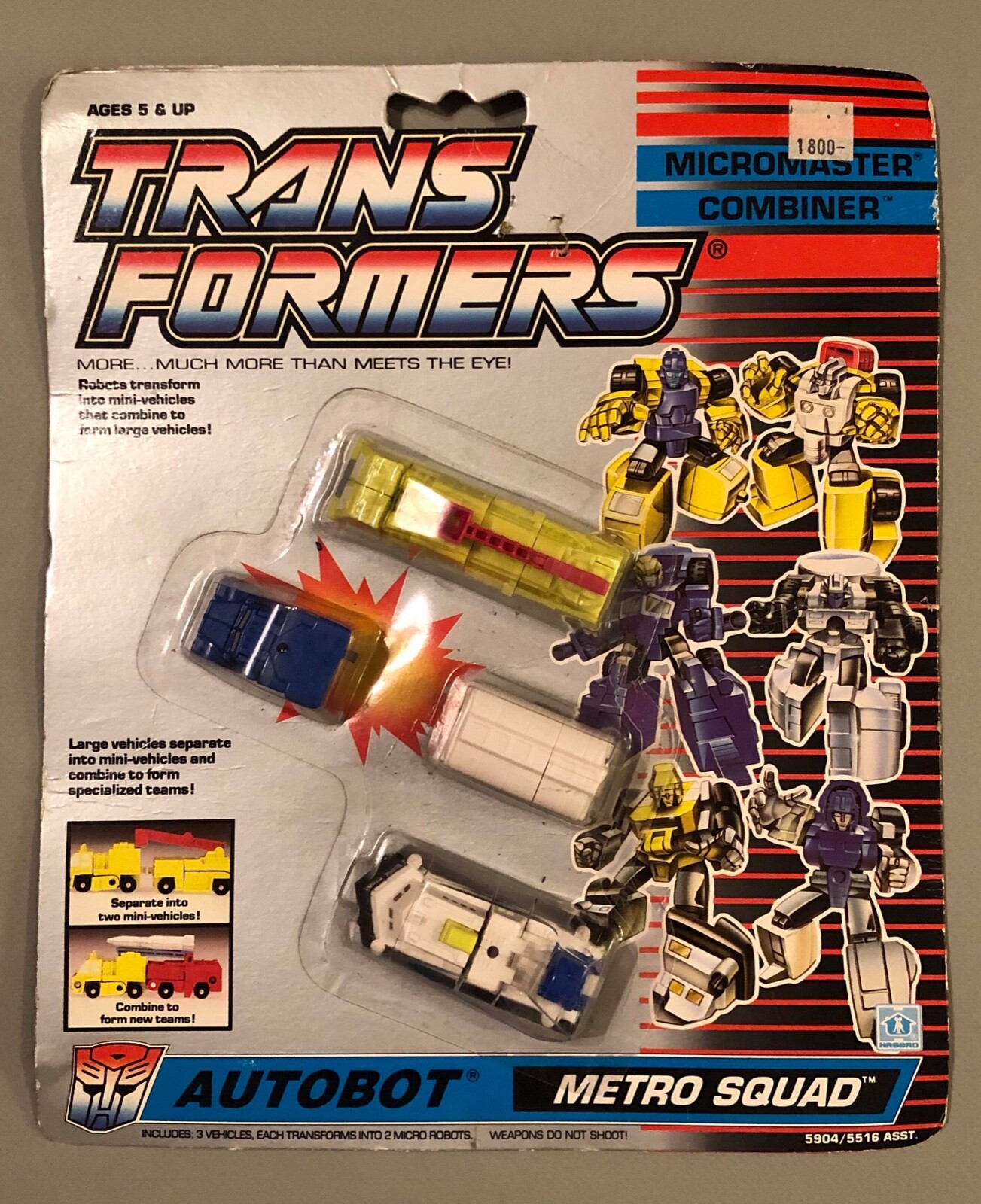 Vintage Original 1986 Transformers G1 Bruticus Combiners