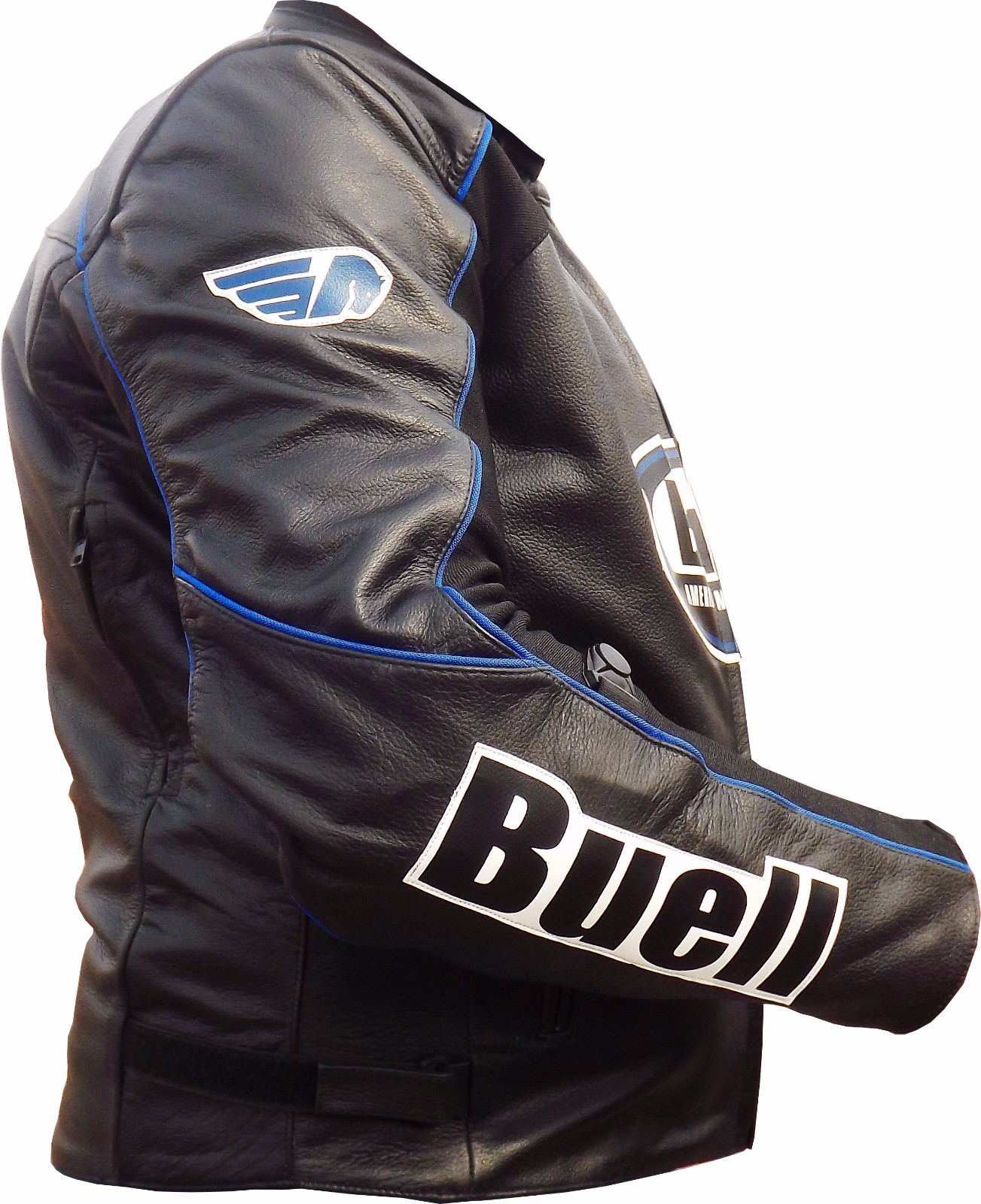 Buell Motorcycle Racing Leather Jacket with CE Armor | eBay