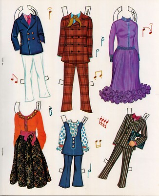 VNTG 1960S PARTRIDGE FAM PAPER DOLL RARE UNCT LASR REPRODUCTION FRE S&H NO.1 SLR