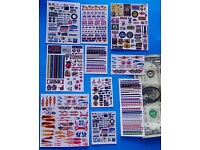 NASCAR HOOKER PENNZOIL SHELL NHRA HO and 1:64 SLOT CAR WHITE Waterslide Decals