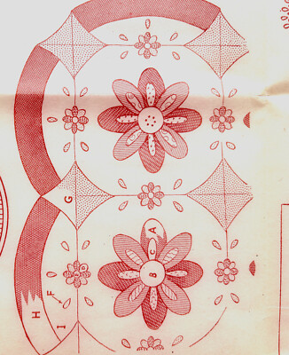 1940s Workbasket 2-930 Embroidery Transfer Love in A Mist Quilt Pattern  Uncut