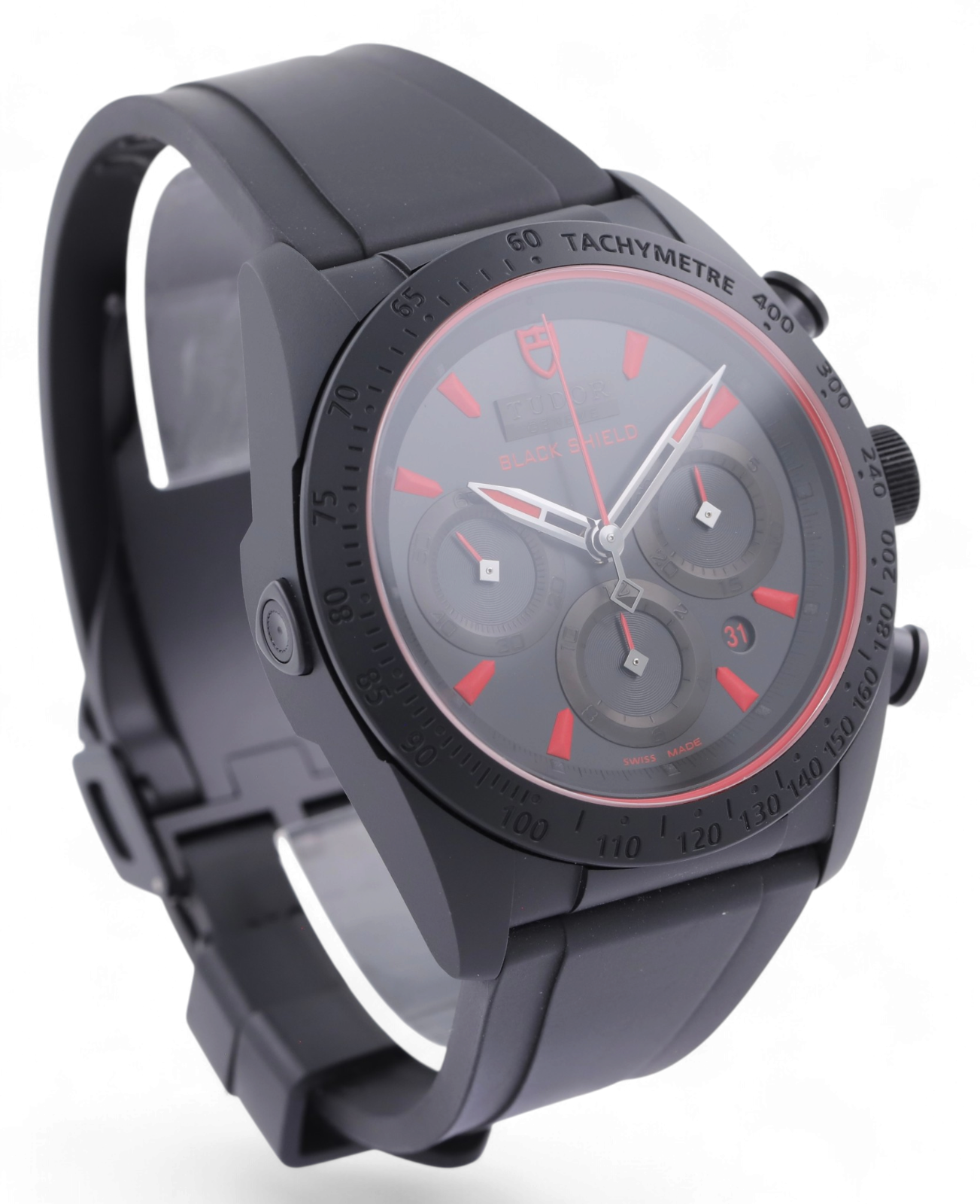 TUDOR Fastrider Black Shield Ceramic Chronograph 42mm Black & Red Dial - 42000CR-7 