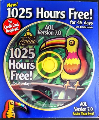 ''Toucan'' America Online Collectible / Install Disc, Vintage AOL CD, v7.0!