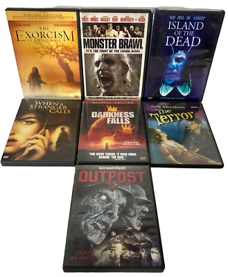 Cult Horror Lot 7 DVDs Mixed Genre Zombies Demons Ghosts Monsters Halloween