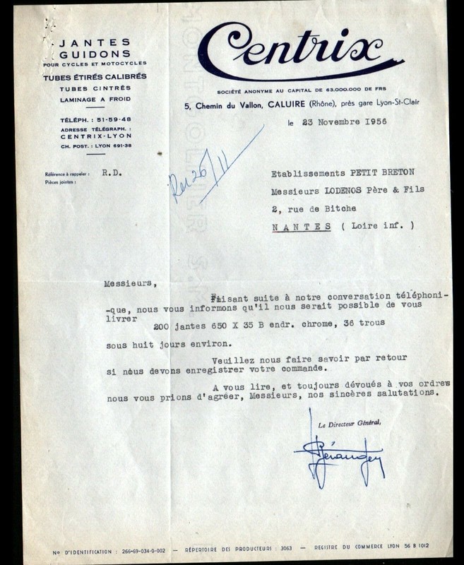 Caluire (69) Guidons & Jantes Pour Velos Petit Breton & Motos 