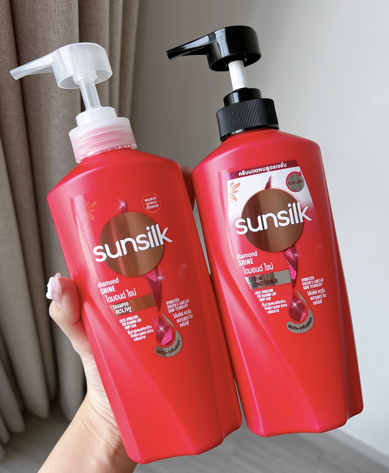 Sunsilk Shampoo Diamond Shine Activ-Infusion 325 Ml. + Conditioner