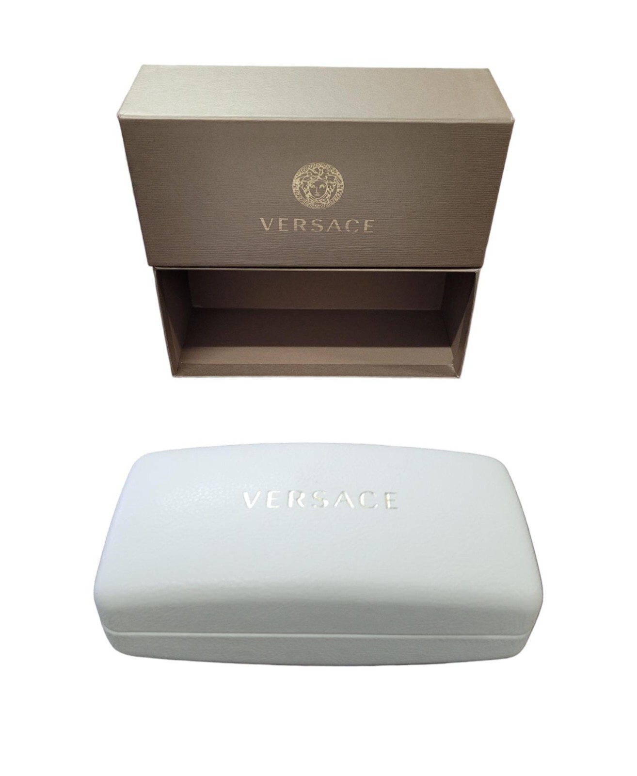 Pre-owned Versace Sunglasses For Women Black & Gold Color, One Size Fits All Model 4298 In Clear