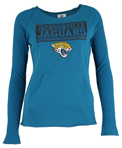 Футболка Outerstuff NFL для девочек (7–16 лет) с карманами и длинными рукавами Jacksonville Jaguars