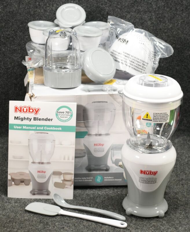 Nuby Garden Fresh Mighty Blender, Baby Food Maker (Gray)