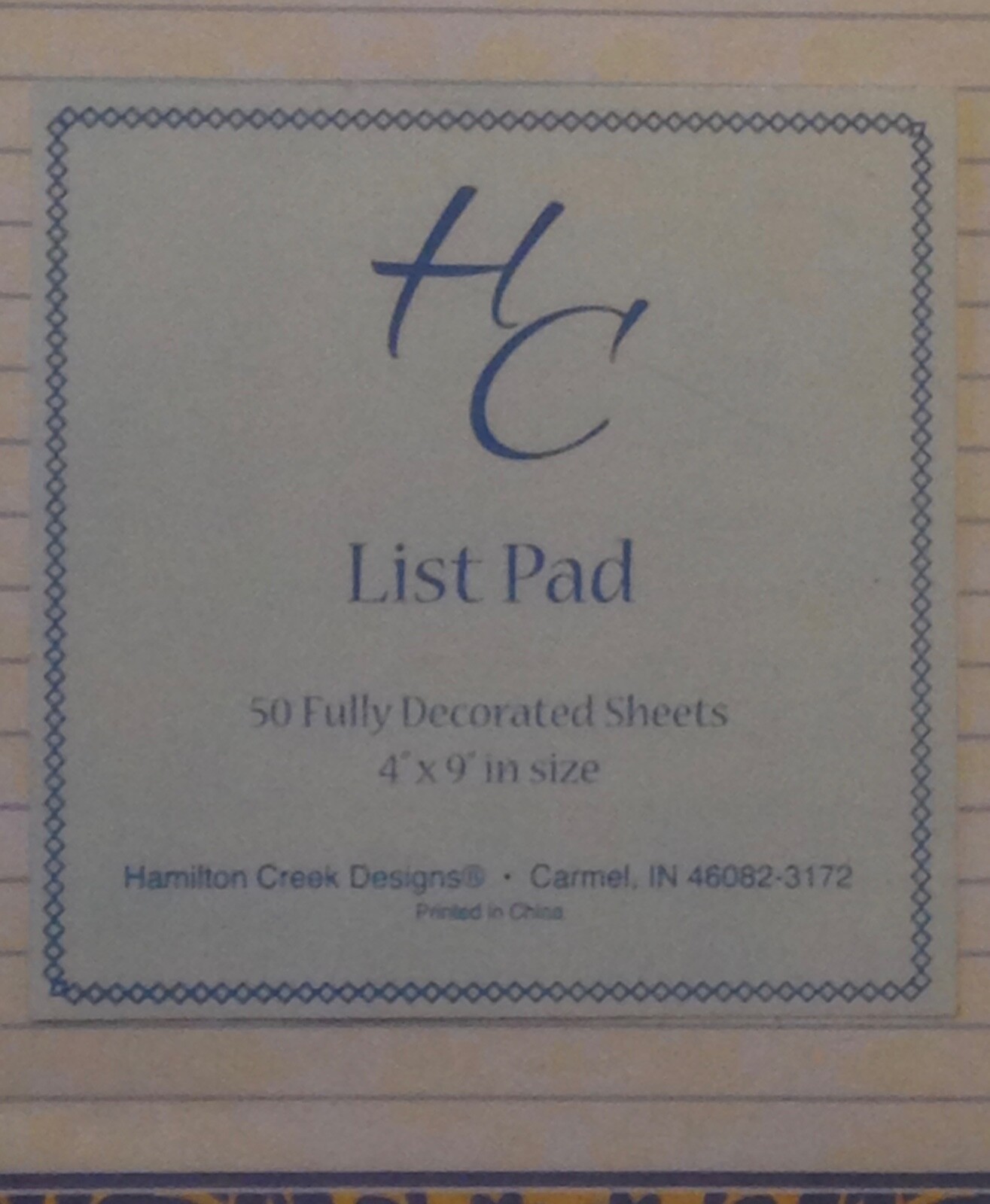 Personalized Initial Alphabet Letter D Lined Paper Note List Pad 50 Sheets