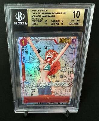 BGS 10 PRISTINE Nami OP01-016 Manga Alt Art One Piece The Best Japanese PRB-01