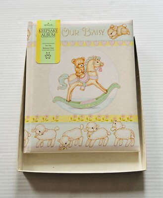 Vintage Hallmark Adopted Baby Memory Book Rocking Horse Unisex 1982 Unused Box