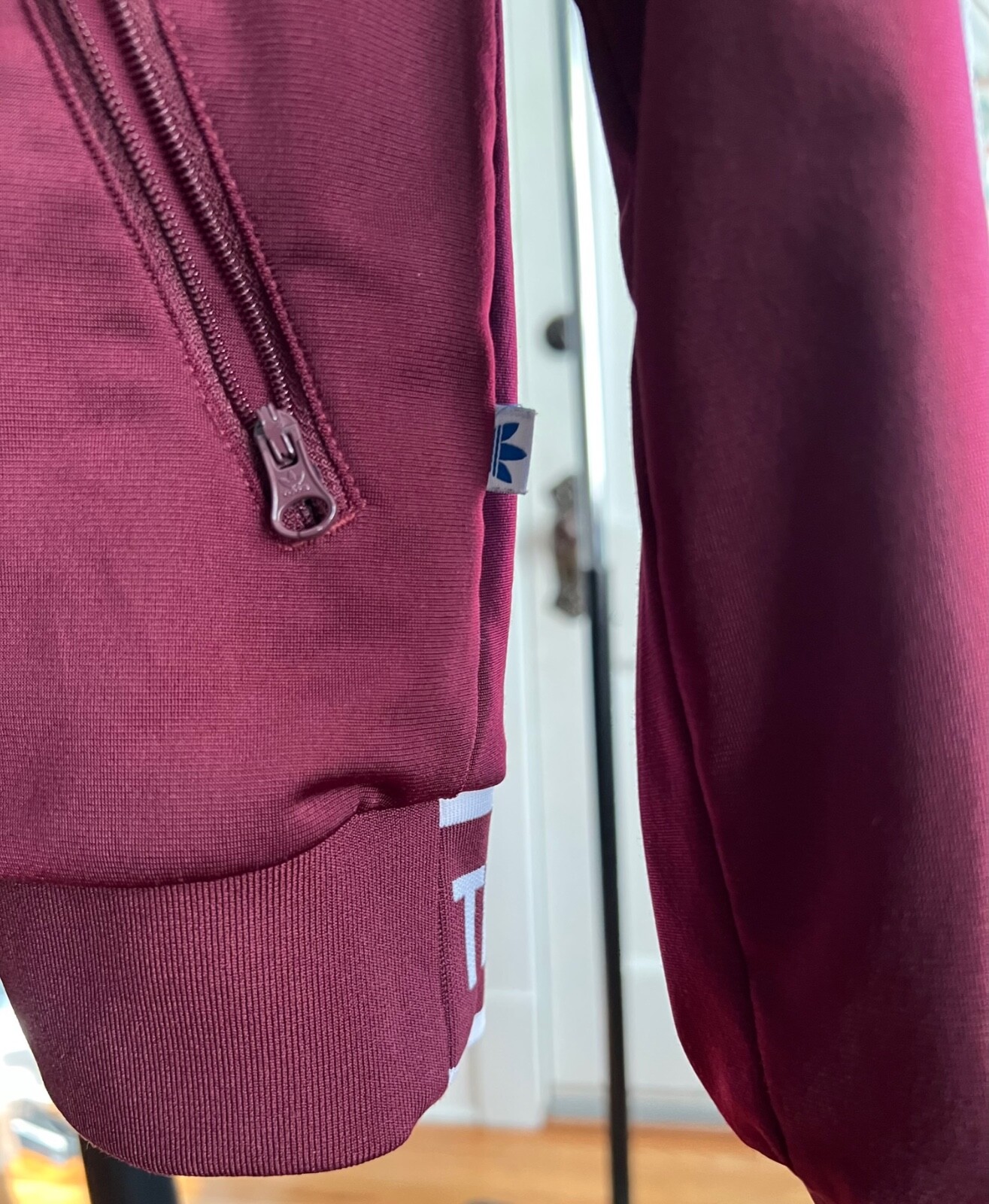 Adidas Originals Supergirl Track Jacket Trefoil Logo Burgundy