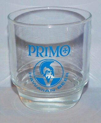 1960s PRIMO Hawaiian BEER Unique HIGHBALL GLASS (EX+) Must See!!! WOW!!!