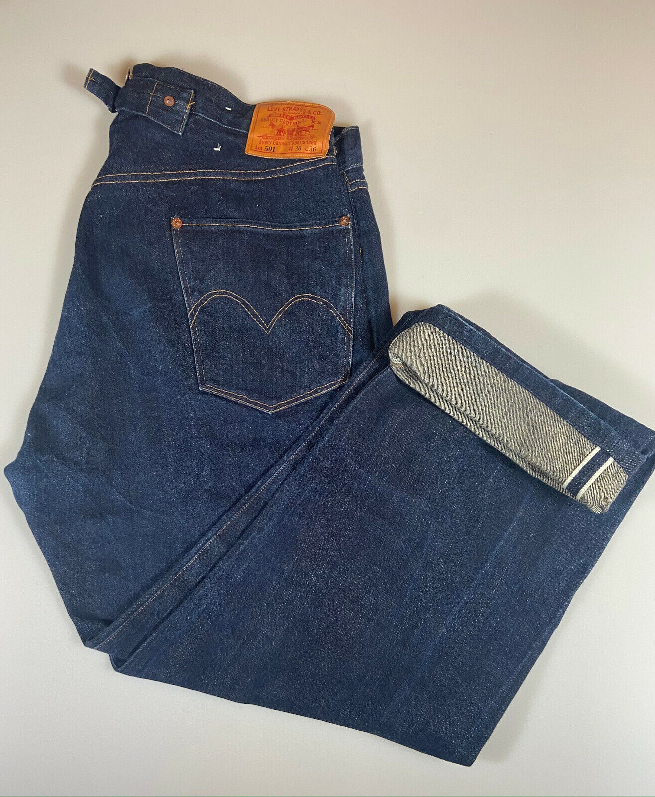 LEVIS LVC VINTAGE 1901 501 35 x 29 SELVEDGE JEANS big E Made LEVIS LVC VINTAGE 1901 501 35 x 29 SELVEDGE JEANS big E Made