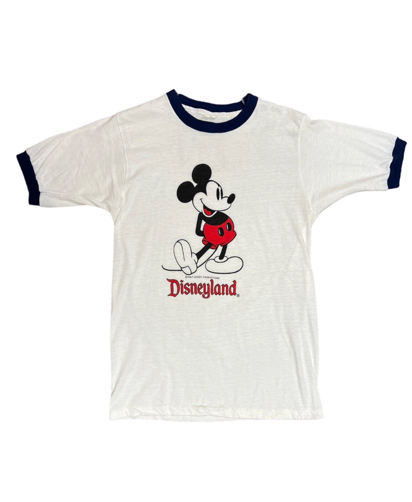 Walt Disney Mickey Mouse USA Made 50/50 Tropix Togs ringer men's