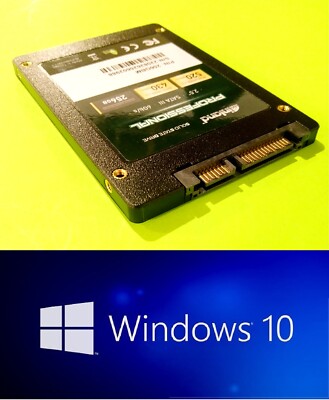 256GB 2.5'' SATA SSD Solid State Drive with Windows 10 Pro UEFI [ACTIVATED]