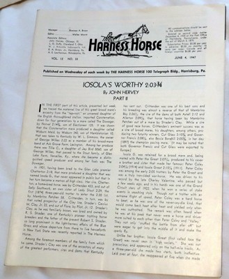 Two June 1947 The Harness Horse Racing Magazines
