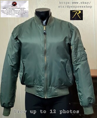USAF Rothco Flyer's Men's Intermediate, MA-1 Sz M  MIL-J-6141 Reversible Jacket