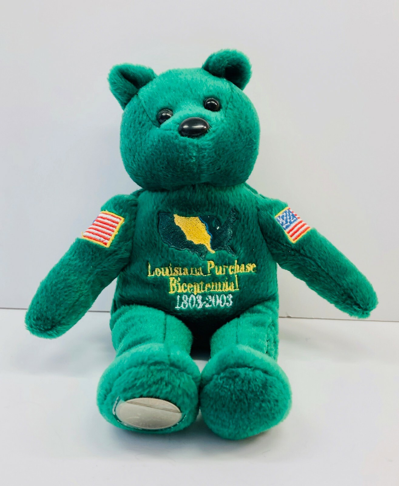LIMITED TREASURERS State Quarters Coin Teddy Bear LOUISIANA PURCHASE 2003