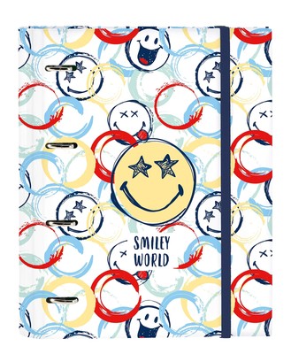 Safta - Smiley Folder with 4 Rings, 30 mm, Multicoloured, 270 x 35 x 320 mm (512