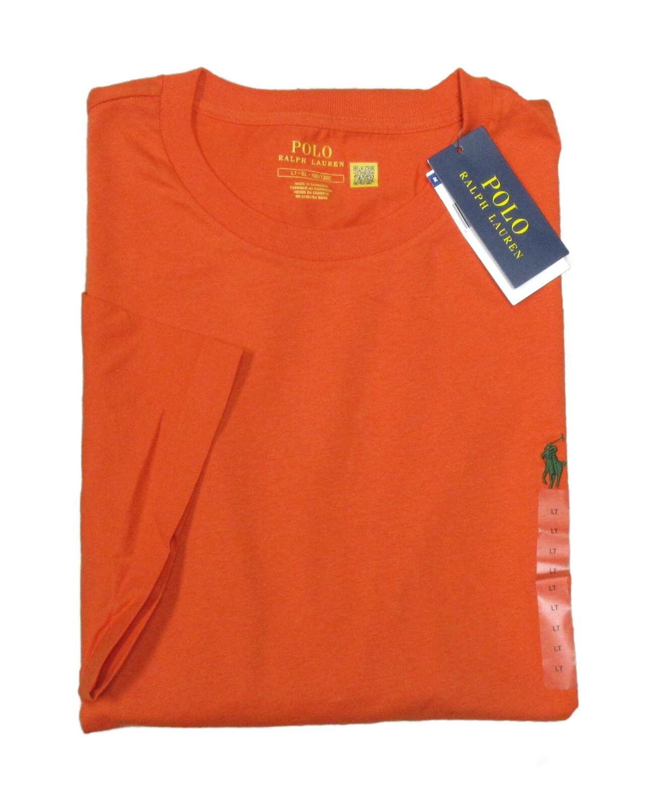 Polo Ralph Lauren Big & Tall Men's College Orange Solid Crew