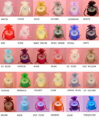 3x4'' Organza Bag-30/pk, PREMIUM QUALITY, Wedding Party Favor Gift Candy Pouch.