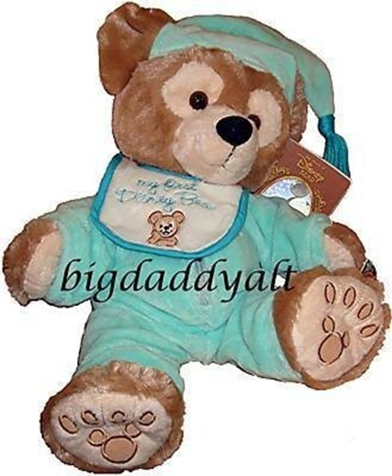 New MY FIRST DISNEY BEAR Hidden Mickey PJs Baby Bib Pre Duffy Teddy