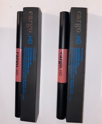 Lot 2 New in Box Cargo HD Picture Perfect Lip Contour 2 in 1 Pink Nude