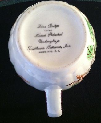 Blue Ridge China Pitcher Hand Painted Roses