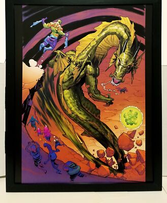 Drax vs. Fing Fang Foom by Scott Hepburn 11x14 FRAMED Marvel Comics Art Print Po