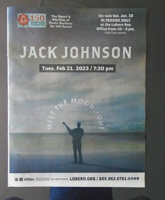 ORIGINAL CONCERT POSTER_JACK JOHNSON_MEET THE MOONLIGHT TOUR-LOBERO THEATER_2O23