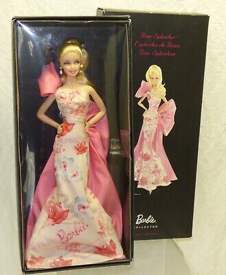 NIB Pink Label Rose Splendor Barbie Doll T4349 NRFB 2010 Robert Best Avon