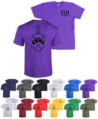 FIJI Phi Gamma Delta Fraternity Bella + Canvas Crest Shirt NEW
