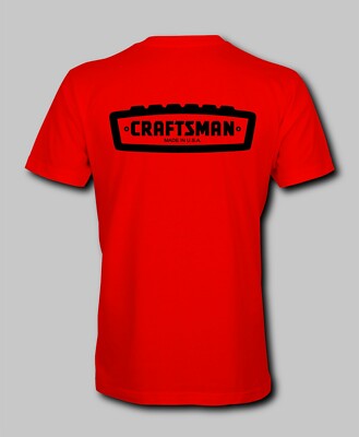 CRAFTSMAN Tools Crown Logo Red T-Shirt  100% Cotton  Pre-Shrunk LIMITED RUN