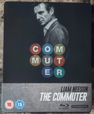 The Commuter Blu-ray, 2018, Steelbook & Slipcover Backer Card Region B UK Import