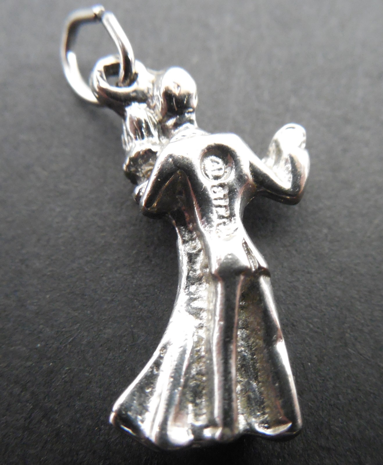 Vintage - Ballroom Dancers - Bride & Groom - 3D Sterling Silver Charm - #1400L