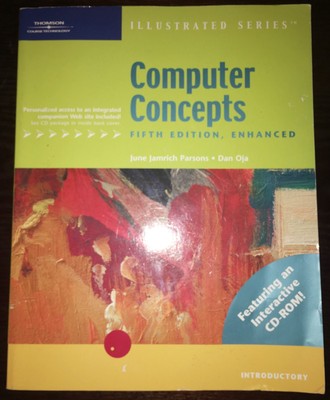 Computer Concepts Illustrated Series Book by June Jamrich Parsons w/ CD-ROM NEW