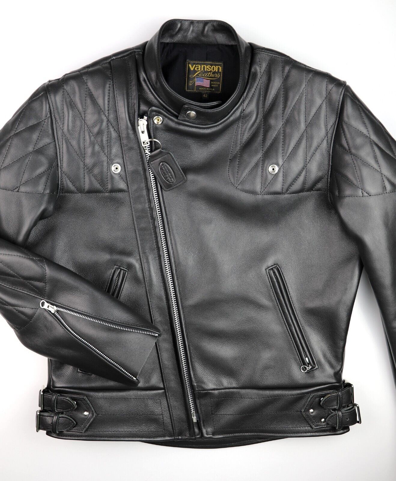 Vanson Chopper , size 42, Black Competition Weight Cowhide Leather Jacket Vanson Chopper , size 42, Black Competition Weight Cowhide Leather Jacket
