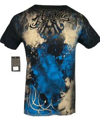 ARCHAIC by AFFLICTION Men's T-Shirt NEWMAN Black Biker MMA S-5XL